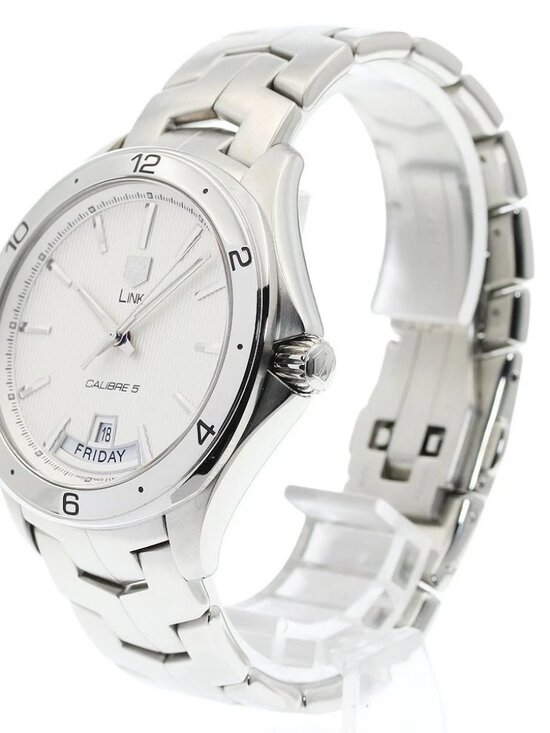 TAG HEUER Link WAT2011-0 Day date Silver Dial Automatic Men\'s Watch_953585 main image 6